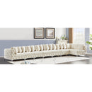  Manufacturer Color_Cream -- Tremblay 228" Cream Velvet Upholstered 8 pc Modular Sectional IMAGE 4