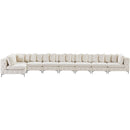  Manufacturer Color_Cream -- Tremblay 228" Cream Velvet Upholstered 8 pc Modular Sectional IMAGE 6