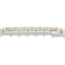  Manufacturer Color_Cream -- Tremblay 228" Cream Velvet Upholstered 8 pc Modular Sectional IMAGE 8