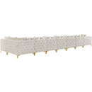  Manufacturer Color_Cream -- Tremblay 228" Cream Velvet Upholstered 8 pc Modular Sectional IMAGE 9