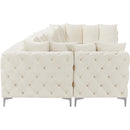  Manufacturer Color_Cream -- Tremblay 169" Cream Velvet Upholstered 8 pc Modular Sectional IMAGE 12