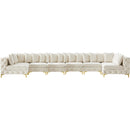  Manufacturer Color_Cream -- Tremblay 169" Cream Velvet Upholstered 8 pc Modular Sectional IMAGE 13