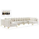  Manufacturer Color_Cream -- Tremblay 169" Cream Velvet Upholstered 8 pc Modular Sectional IMAGE 15