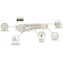  Manufacturer Color_Cream -- Tremblay 169" Cream Velvet Upholstered 8 pc Modular Sectional IMAGE 16