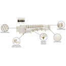 Meridian Tremblay Cream Velvet Modular Sectional IMAGE 16