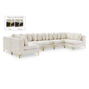  Manufacturer Color_Cream -- Tremblay 169" Cream Velvet Upholstered 8 pc Modular Sectional IMAGE 1