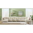  Manufacturer Color_Cream -- Tremblay 169" Cream Velvet Upholstered 8 pc Modular Sectional IMAGE 3