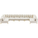  Manufacturer Color_Cream -- Tremblay 169" Cream Velvet Upholstered 8 pc Modular Sectional IMAGE 5