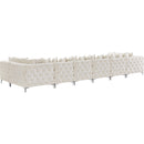  Manufacturer Color_Cream -- Tremblay 169" Cream Velvet Upholstered 8 pc Modular Sectional IMAGE 8