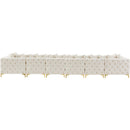  Manufacturer Color_Cream -- Tremblay 169" Cream Velvet Upholstered 8 pc Modular Sectional IMAGE 9