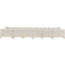 Meridian Tremblay Cream Velvet Modular Sectional IMAGE 9