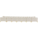  Manufacturer Color_Cream -- Tremblay 198" Cream Velvet Upholstered 9 pc Modular Sectional IMAGE 11