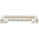  Manufacturer Color_Cream -- Tremblay 198" Cream Velvet Upholstered 9 pc Modular Sectional IMAGE 13