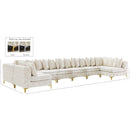  Manufacturer Color_Cream -- Tremblay 198" Cream Velvet Upholstered 9 pc Modular Sectional IMAGE 15
