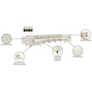 Manufacturer Color_Cream -- Tremblay 198" Cream Velvet Upholstered 9 pc Modular Sectional IMAGE 16