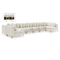  Manufacturer Color_Cream -- Tremblay 198" Cream Velvet Upholstered 9 pc Modular Sectional IMAGE 1