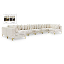  Manufacturer Color_Cream -- Tremblay 198" Cream Velvet Upholstered 9 pc Modular Sectional IMAGE 1