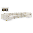 Meridian Tremblay Cream Velvet Modular Sectional IMAGE 1