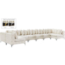 Manufacturer Color_Cream -- Tremblay 198" Cream Velvet Upholstered 9 pc Modular Sectional IMAGE 2