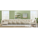  Manufacturer Color_Cream -- Tremblay 198" Cream Velvet Upholstered 9 pc Modular Sectional IMAGE 4