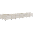  Manufacturer Color_Cream -- Tremblay 198" Cream Velvet Upholstered 9 pc Modular Sectional IMAGE 8