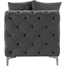  Manufacturer Color_Grey -- Tremblay Grey Velvet Upholstered Modular Armless Chair IMAGE 12