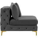  Manufacturer Color_Grey -- Tremblay Grey Velvet Upholstered Modular Armless Chair IMAGE 13