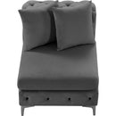  Manufacturer Color_Grey -- Tremblay Grey Velvet Upholstered Modular Armless Chair IMAGE 8