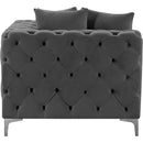  Manufacturer Color_Grey -- Tremblay Grey Velvet Upholstered Modular Corner Chair IMAGE 10