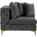  Manufacturer Color_Grey -- Tremblay Grey Velvet Upholstered Modular Corner Chair IMAGE 11