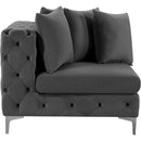  Manufacturer Color_Grey -- Tremblay Grey Velvet Upholstered Modular Corner Chair IMAGE 12