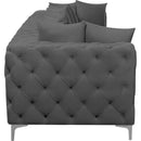  Manufacturer Color_Grey -- Tremblay 139" Grey Velvet Upholstered 4 pc Modular Sofa IMAGE 10