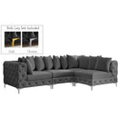  Manufacturer Color_Grey -- Tremblay 109" Grey Velvet Upholstered 4 pc Modular Sectional IMAGE 2