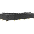 Manufacturer Color_Grey -- Tremblay 169" Grey Velvet Upholstered 7 pc Modular Sectional IMAGE 11