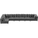  Manufacturer Color_Grey -- Tremblay 198" Grey Velvet Upholstered 7 pc Modular Sectional IMAGE 14