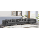  Manufacturer Color_Grey -- Tremblay 198" Grey Velvet Upholstered 7 pc Modular Sectional IMAGE 4
