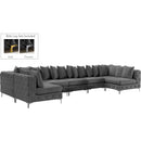  Manufacturer Color_Grey -- Tremblay 169" Grey Velvet Upholstered 7 pc Modular Sectional IMAGE 2