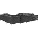  Manufacturer Color_Grey -- Tremblay 139" Grey Velvet Upholstered 8 pc Modular Sectional IMAGE 10