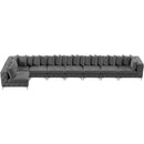  Manufacturer Color_Grey -- Tremblay 228" Grey Velvet Upholstered 8 pc Modular Sectional IMAGE 14