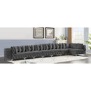  Manufacturer Color_Grey -- Tremblay 228" Grey Velvet Upholstered 8 pc Modular Sectional IMAGE 4