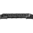  Manufacturer Color_Grey -- Tremblay 169" Grey Velvet Upholstered 8 pc Modular Sectional IMAGE 14