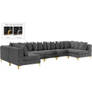  Manufacturer Color_Grey -- Tremblay 169" Grey Velvet Upholstered 8 pc Modular Sectional IMAGE 1