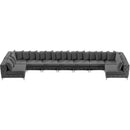  Manufacturer Color_Grey -- Tremblay 198" Grey Velvet Upholstered 9 pc Modular Sectional IMAGE 14
