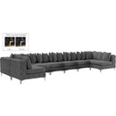  Manufacturer Color_Grey -- Tremblay 198" Grey Velvet Upholstered 9 pc Modular Sectional IMAGE 2