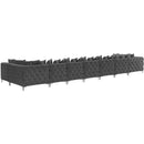  Manufacturer Color_Grey -- Tremblay 198" Grey Velvet Upholstered 9 pc Modular Sectional IMAGE 8