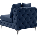  Manufacturer Color_Navy -- Tremblay Navy Velvet Upholstered Modular Armless Chair IMAGE 10