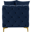 Manufacturer Color_Navy -- Tremblay Navy Velvet Upholstered Modular Armless Chair IMAGE 11