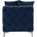  Manufacturer Color_Navy -- Tremblay Navy Velvet Upholstered Modular Armless Chair IMAGE 12