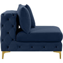  Manufacturer Color_Navy -- Tremblay Navy Velvet Upholstered Modular Armless Chair IMAGE 13