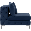  Manufacturer Color_Navy -- Tremblay Navy Velvet Upholstered Modular Armless Chair IMAGE 14